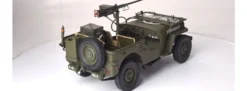 IXO 10105 Jeep Willys mit Anhänger + M3A1 u. M2 | mit Metallteilen | Premium Militär Bausatz 1:8