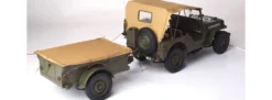 IXO 10105 Jeep Willys mit Anhänger + M3A1 u. M2 | mit Metallteilen | Premium Militär Bausatz 1:8
