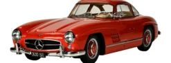 IXO 10114 Mercedes-Benz 300 SL Rot | Lichtfunktion | mit Metallteilen | Premium Auto Bausatz 1:8