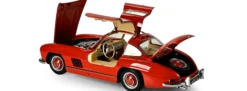 IXO 10114 Mercedes-Benz 300 SL Rot | Lichtfunktion | mit Metallteilen | Premium Auto Bausatz 1:8