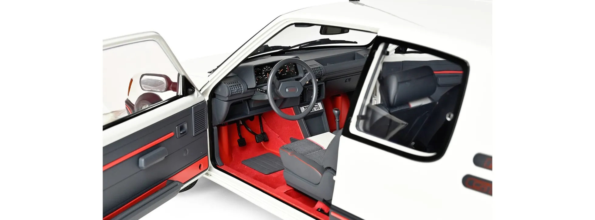 IXO 10122 Peugeot 205 GTI Weiß | Licht + Sound | Premium Auto Bausatz 1:8