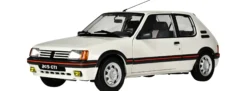 IXO 10122 Peugeot 205 GTI Weiß | Licht + Sound | Premium Auto Bausatz 1:8
