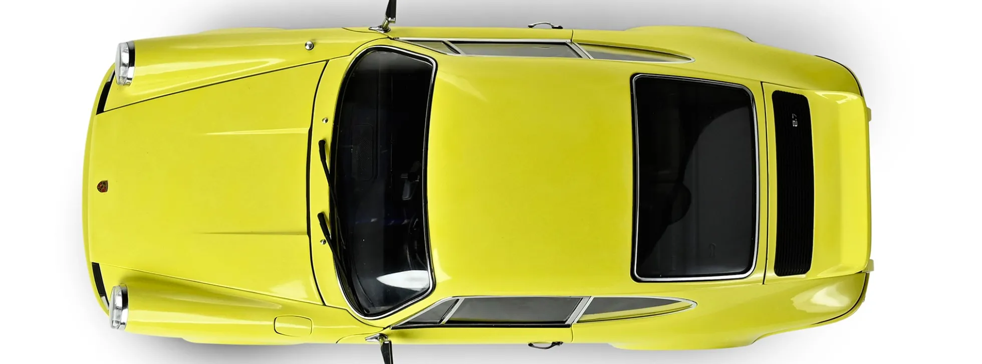 IXO 10115 Porsche 911 RS 2.7 Gelb/Schwarz | Sound + Licht | Premium Auto Bausatz 1:8