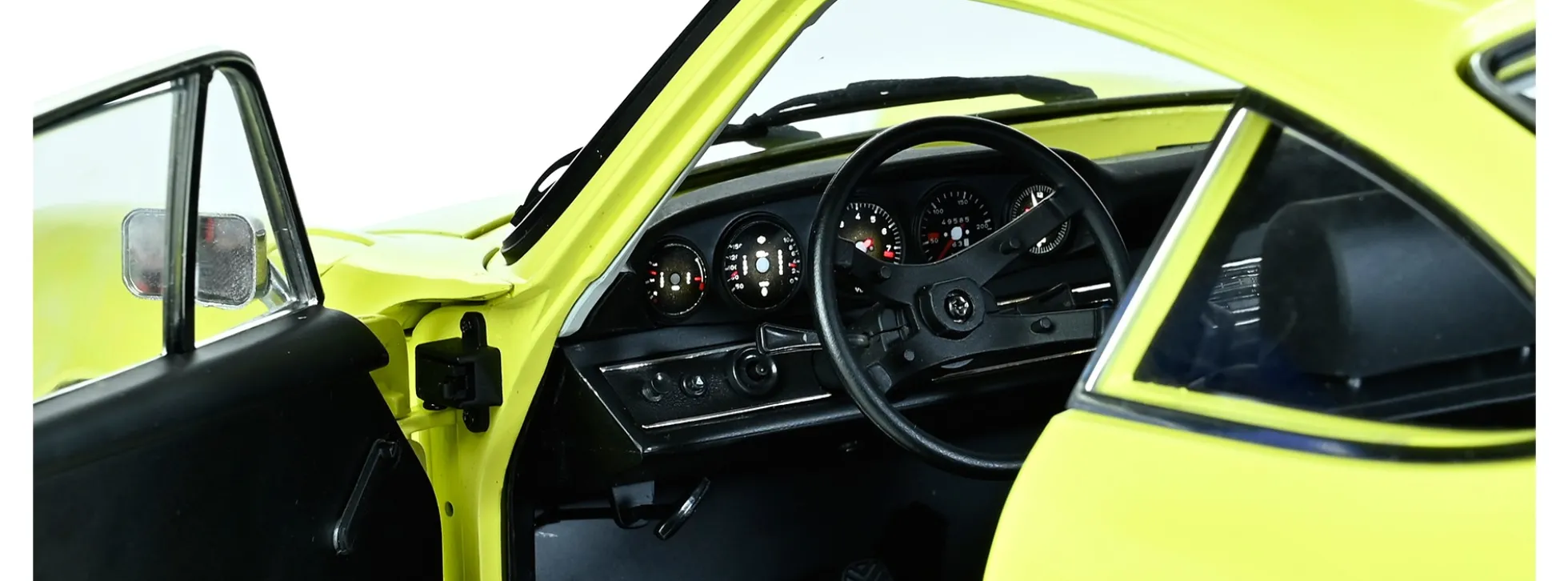 IXO 10115 Porsche 911 RS 2.7 Gelb/Schwarz | Sound + Licht | Premium Auto Bausatz 1:8