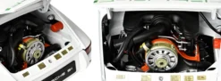 IXO 10116 Porsche 911 RS 2.7 Weiß/Grün | Sound + Licht | Premium Auto Bausatz 1:8