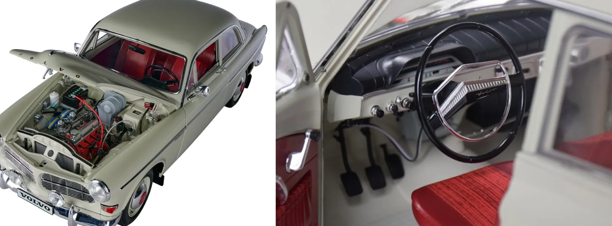 IXO 10101 Volvo 122S Amazon | Licht + Sound | mit Metallteilen | Premium Auto Bausatz 1:8