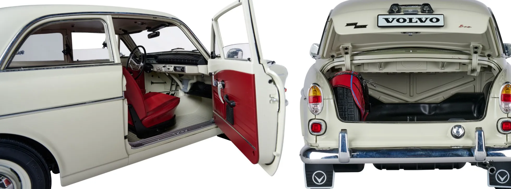 IXO 10101 Volvo 122S Amazon | Licht + Sound | mit Metallteilen | Premium Auto Bausatz 1:8