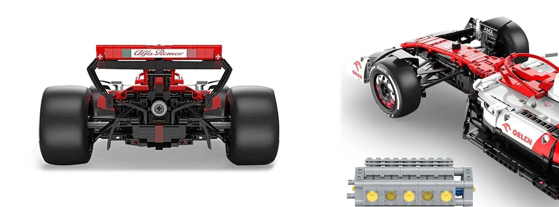 JAMARA 402805 Alfa Romeo F1 C42 rot Bricks | 2,4Ghz | Auto Baukasten 1:8