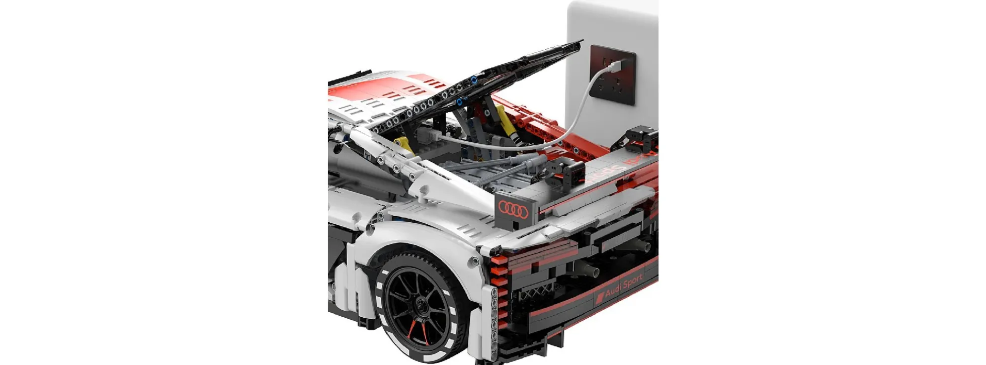 JAMARA 402800 Audi R8 LMS GT3 weiß | 2,4Ghz | Auto Baukasten 1:8