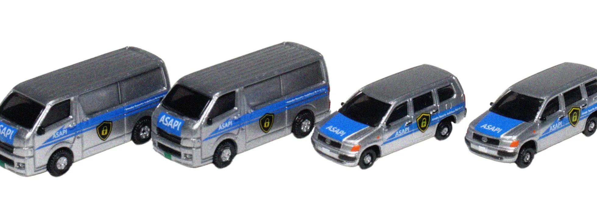 KATO K23653C 4-tlg. Set Toyota Hiace Long / Pro Box - Security | Modellautos 1:160