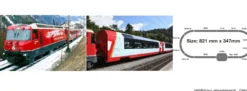 KATO K10-025 Startset E-Lok Ge 4/4 III Glacier Express RhB + Gleisoval | analog | Spur N