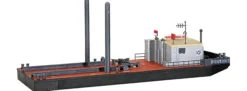 kibri 39156 Arbeitsponton mit Gittermastbagger Bausatz Spur H0