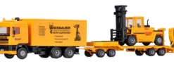 kibri 13580 DAF Zugmaschine mit Tiefladeanhänger und Stapler | LKW-Modell Bausatz 1:87