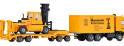 kibri 13580 DAF Zugmaschine mit Tiefladeanhänger und Stapler | LKW-Modell Bausatz 1:87