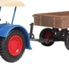 kibri 12232 LANZ Traktor mit Gummiradwagen Bausatz Spur H0