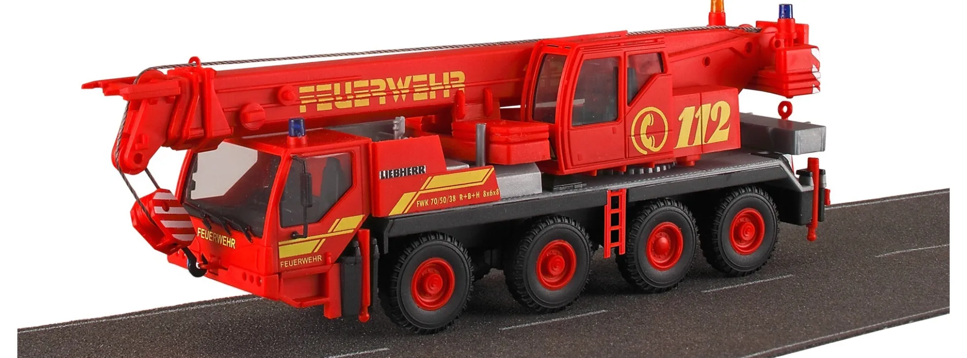KIBRI 13041 Liebherr LTM 1050/4 Feuerwehr Kranwagen Bausatz Spur H0