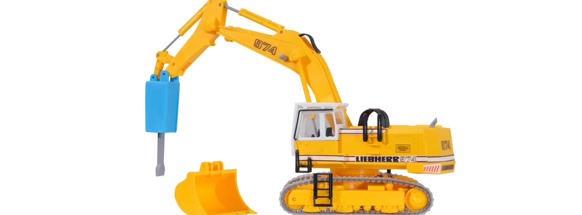 kibri 11271 LIEBHERR 974 mit Abbruchmeißel und Schutzkäfig Bausatz Spur H0