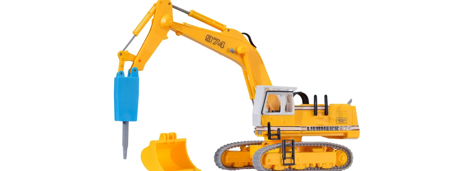 kibri 11271 LIEBHERR 974 mit Abbruchmeißel und Schutzkäfig Bausatz Spur H0