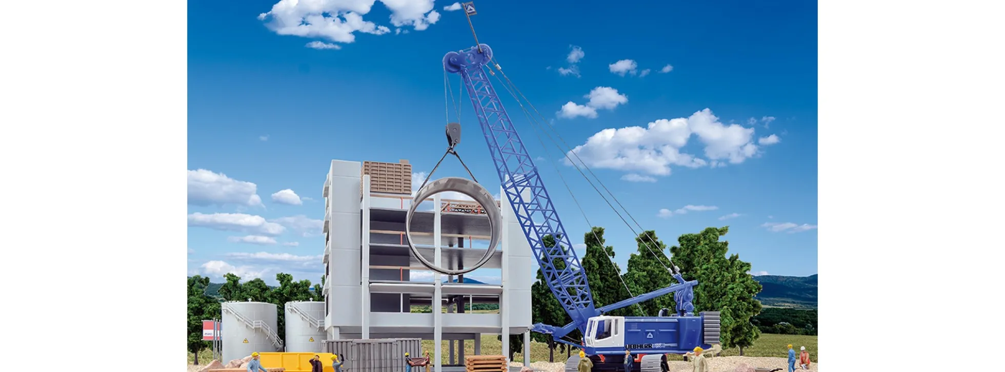 kibri 13035 LIEBHERR 883 mit Ballast und Kranhaken Bausatz Spur H0