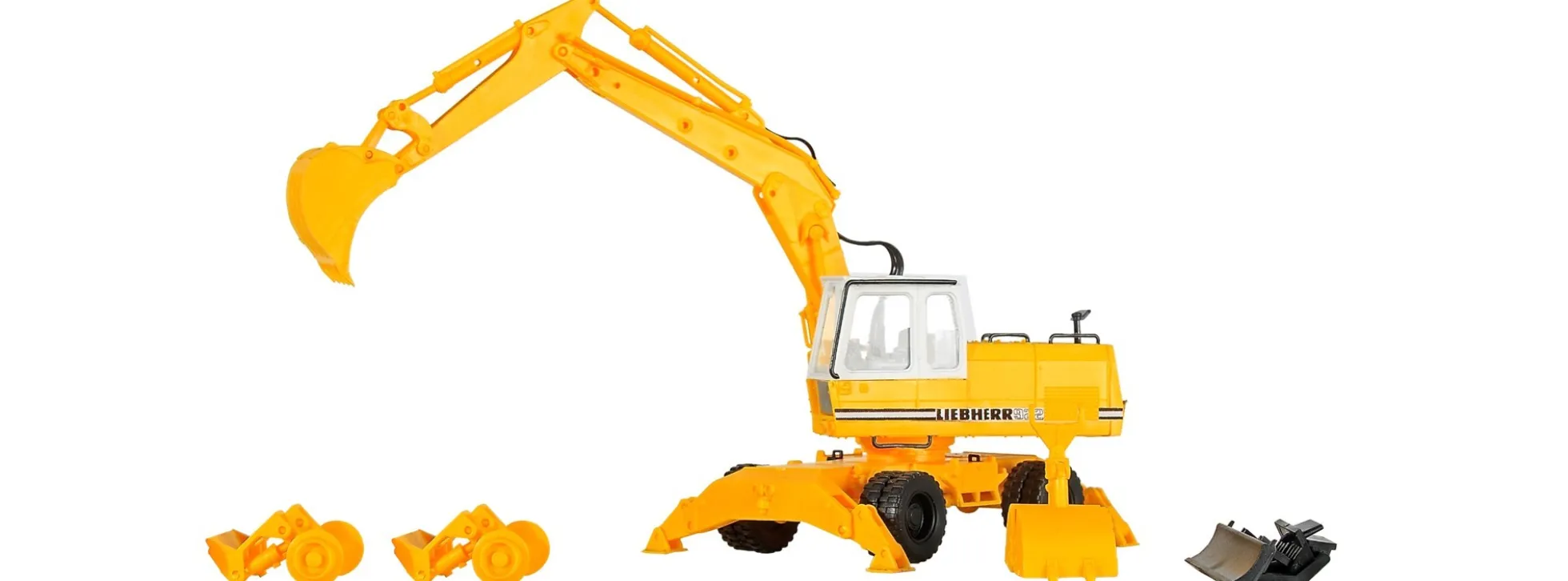 kibri 11264 LIEBHERR Mobilbagger mit Anbaugeräten Bausatz Spur H0