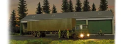 Kibri 18068 MAN F8 Containersattelzug mit LED-Beleuchtung Bundeswehr Funktionsbausatz Spur H0