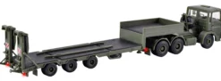 Kibri 18024 MAN F8 Tiefladesattelzug mit LED-Beleuchtung Bundeswehr Militär Funktionsbausatz Spur H0