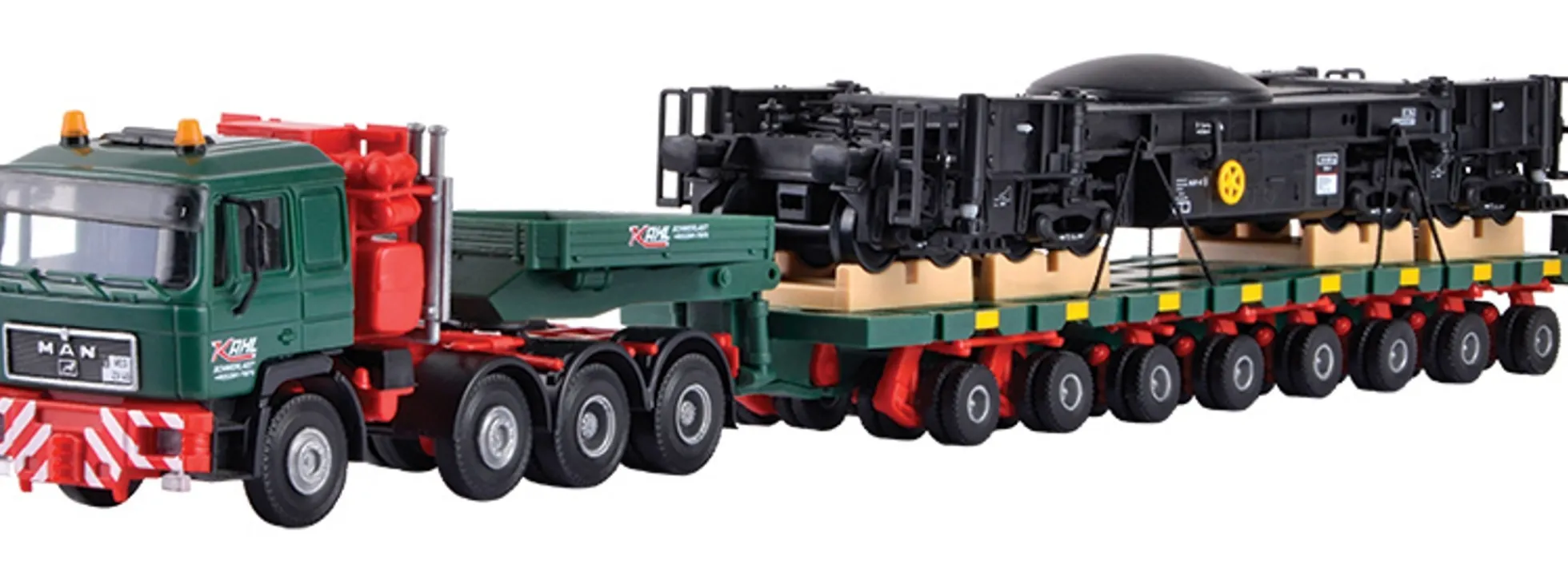 kibri 13601 MAN SK Schwertransport Schienenkran | Bausatz Spur H0