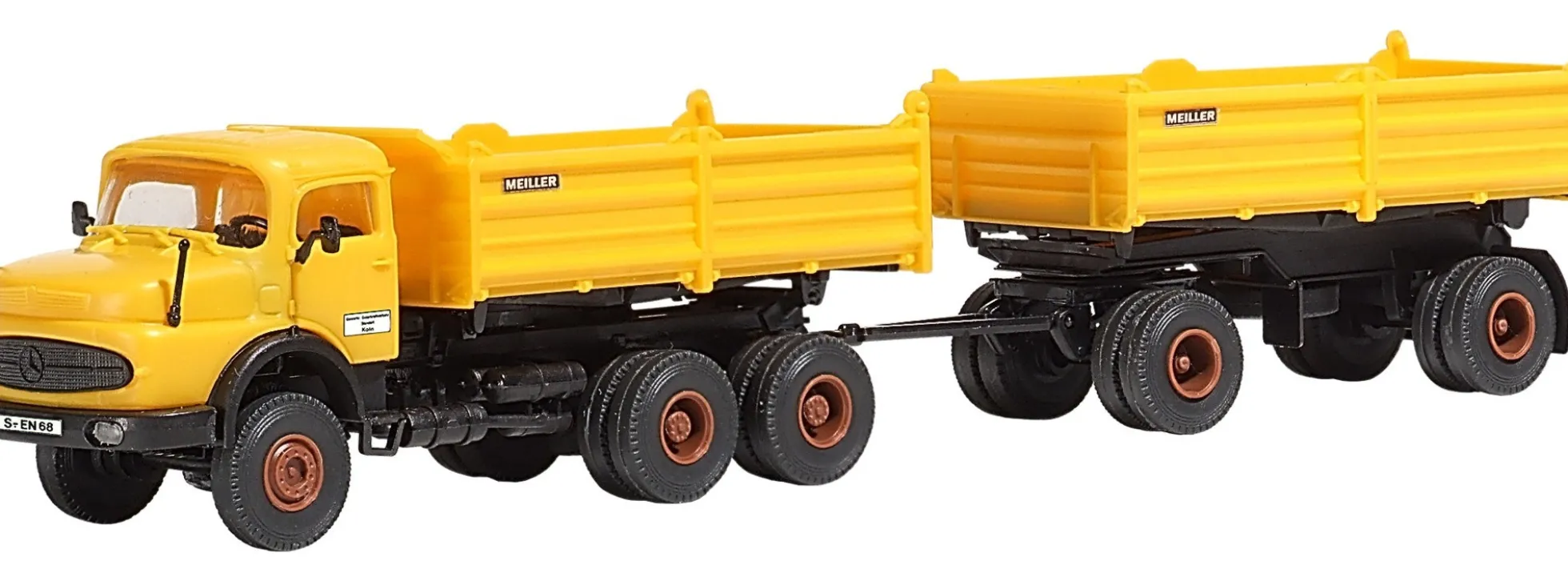 kibri 14026 Mercedes-Benz Rundhauber MEILLER Kipperzug Bausatz Spur H0