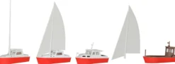 kibri 39160 Set Boote | Bausatz Spur H0