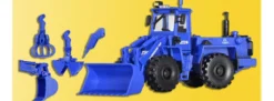 kibri 18455 THW Zettelmeyer Radlader ZL 1801 | mit LED-Licht | Bausatz Spur H0