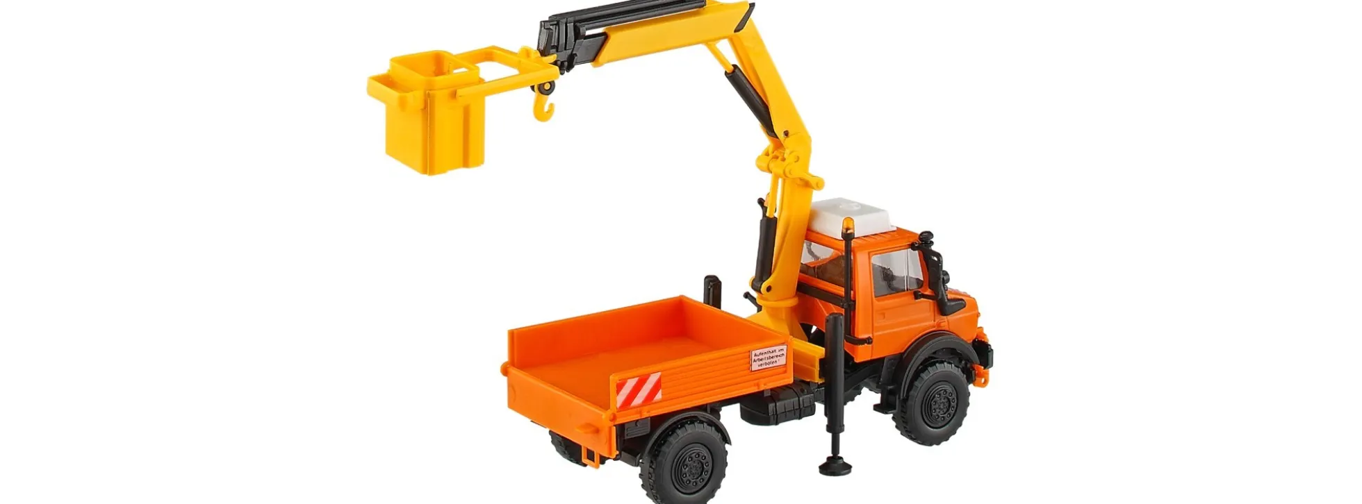 kibri 15005 UNIMOG mit Arbeitskran und Korb Bausatz Spur H0