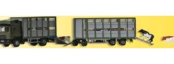 Kibri 12248 Viehtransporter mit Anhänger | LKW-Modell 1:87 | Spur H0