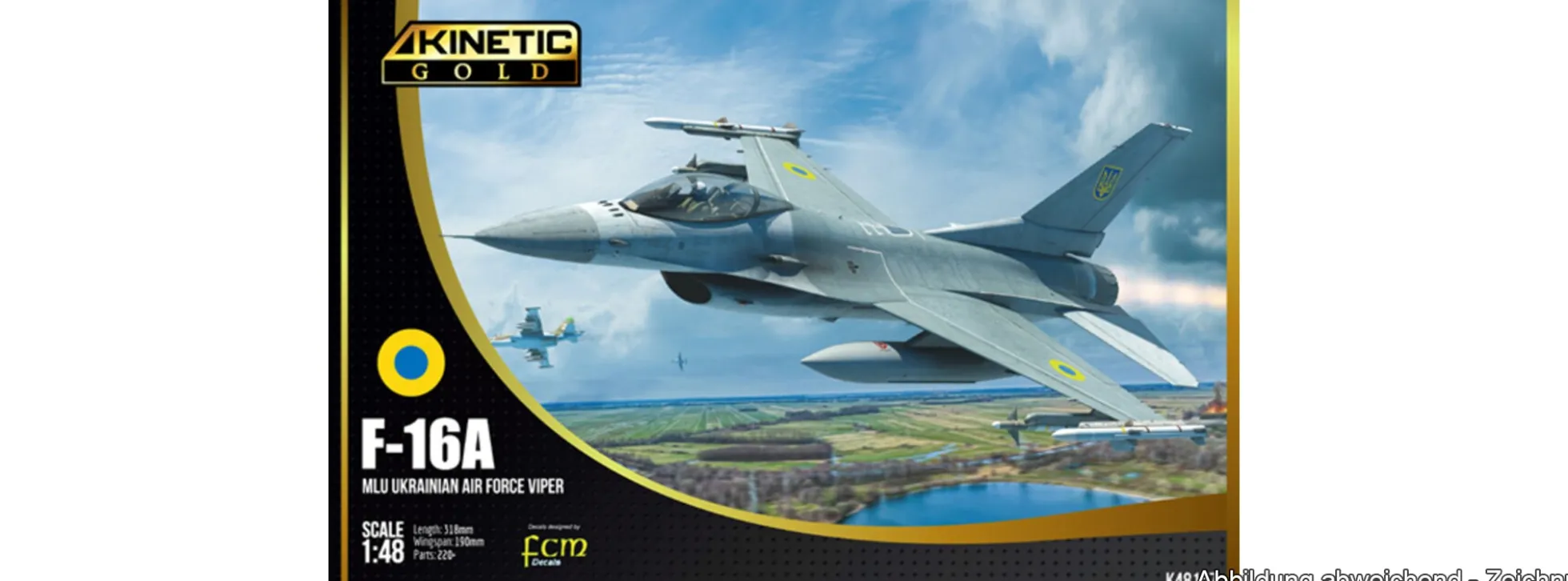 KINETIC 48157 General Dynamics F-16A Ukrainische AirForce | Flugzeug Bausatz 1:48