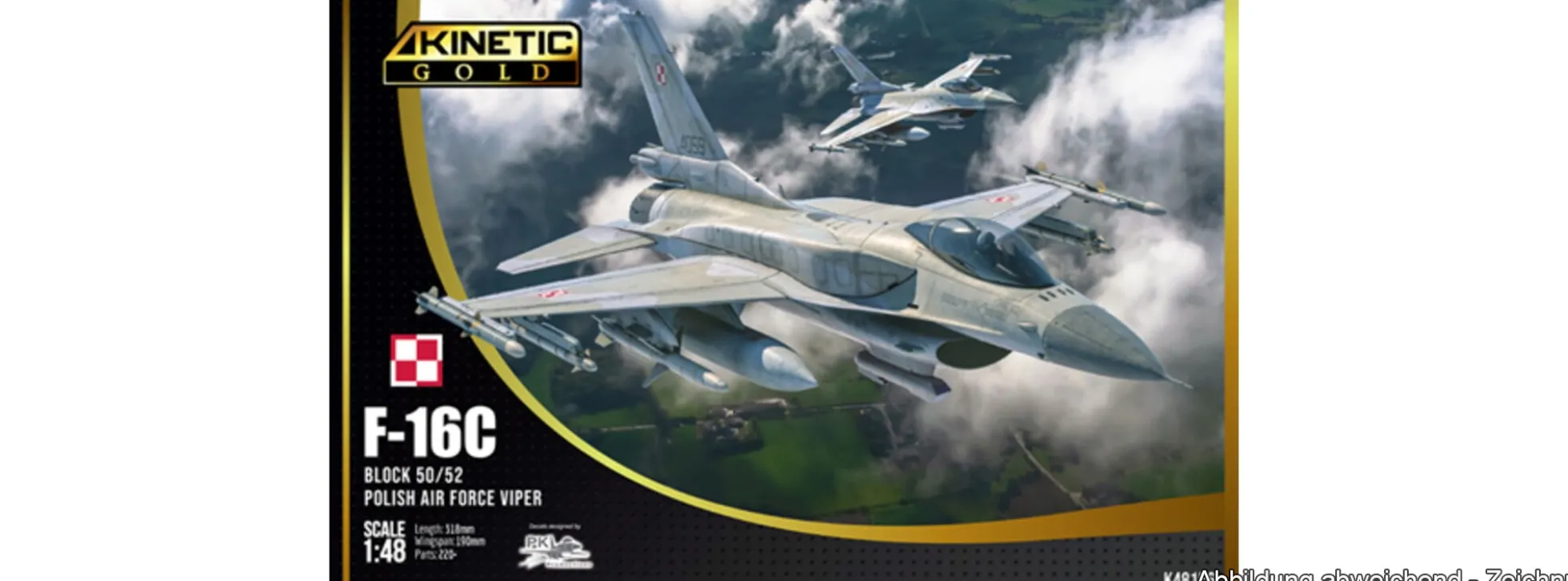 KINETIC 48156 General Dynamics F-16C Polnische AirForce | Flugzeug Bausatz 1:48
