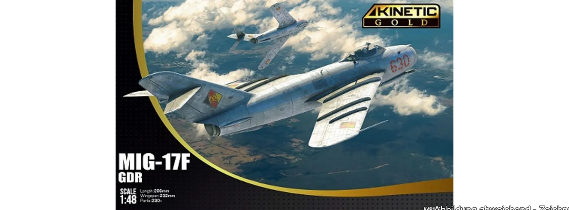 KINETIC K48165 Mikojan-Gurewitsch MiG-17F GDR | Flugzeug Bausatz 1:48