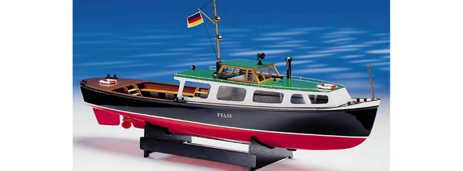 Krick 20300 Felix Hamburger Hafenbarkasse RC Boot Bausatz 1:25
