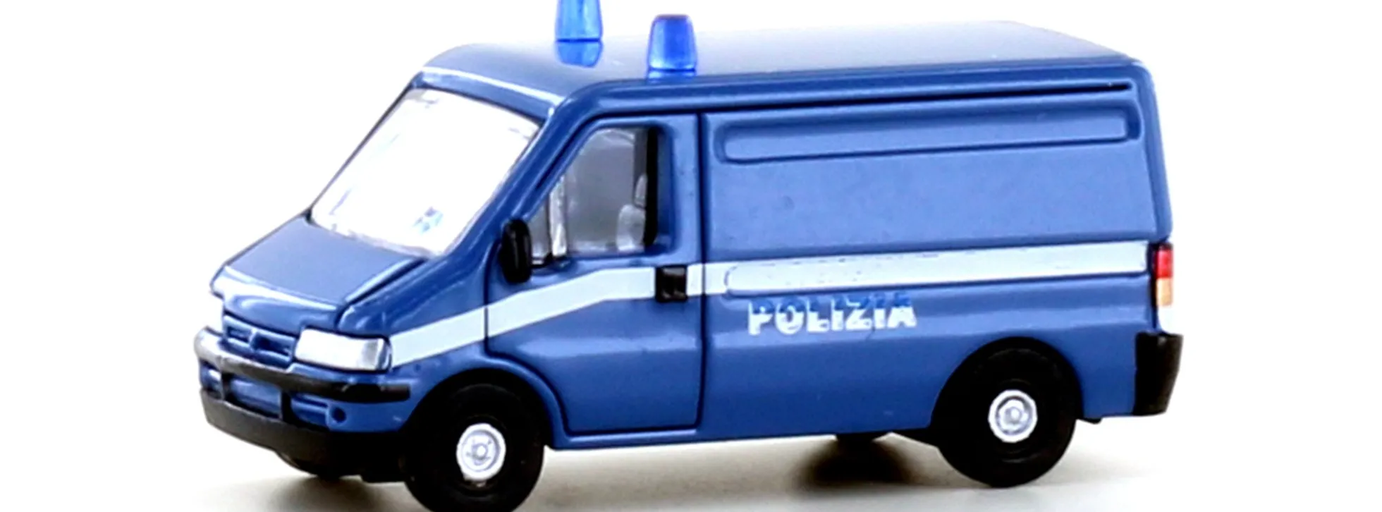 LEMKE LC61215 Fiat Ducato II Transporter Polizia IT | Blaulichtmodell 1:160
