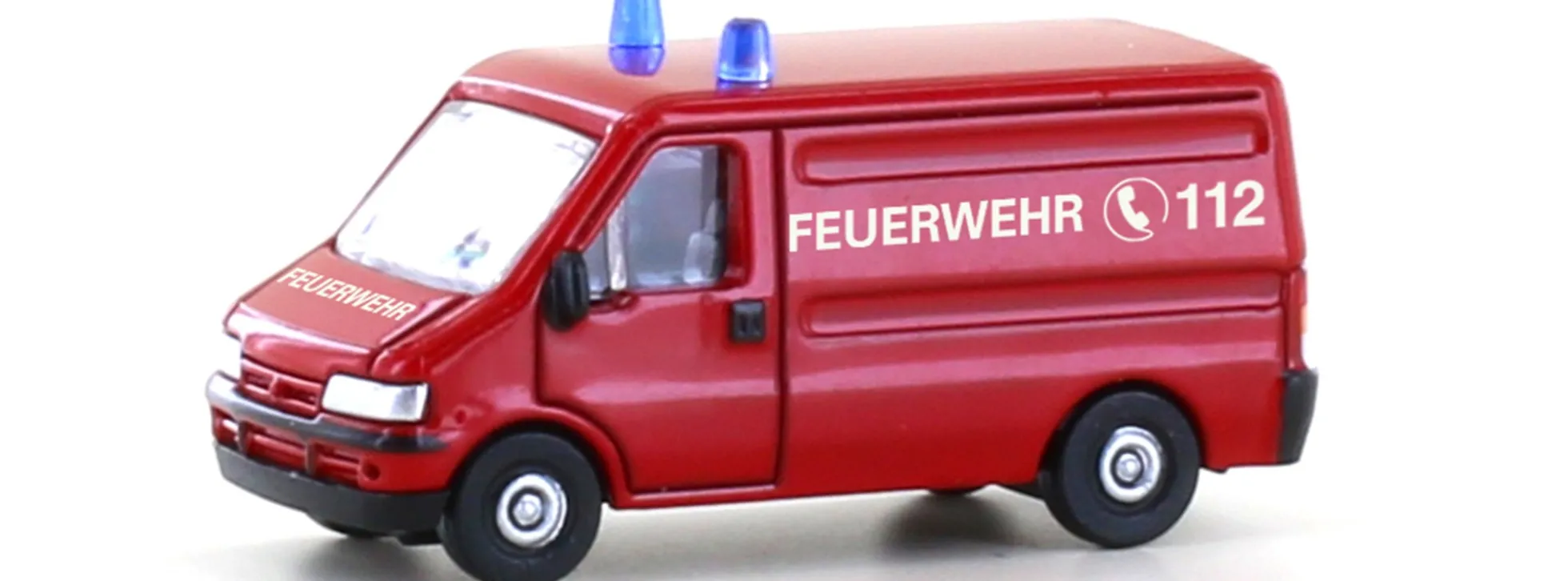 LEMKE LC61216 Fiat Ducato II Transporter Feuerwehr rot | Blaulichtmodell 1:160
