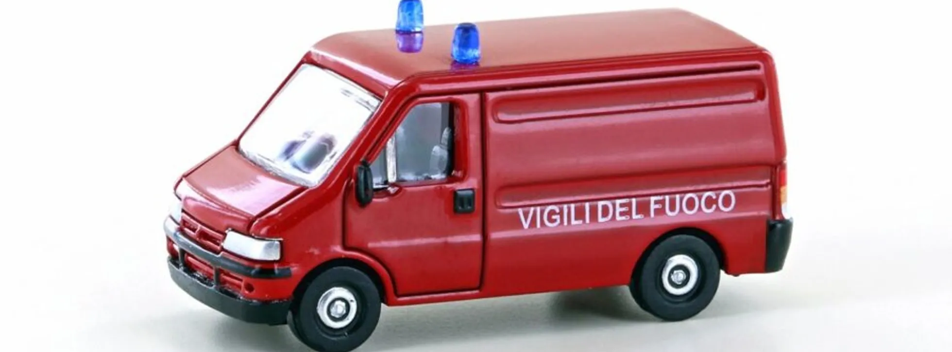 LEMKE LC61217 Fiat Ducato II Transporter Feuerwehr Vigili del Fuoco IT | Blaulichtmodell 1:160