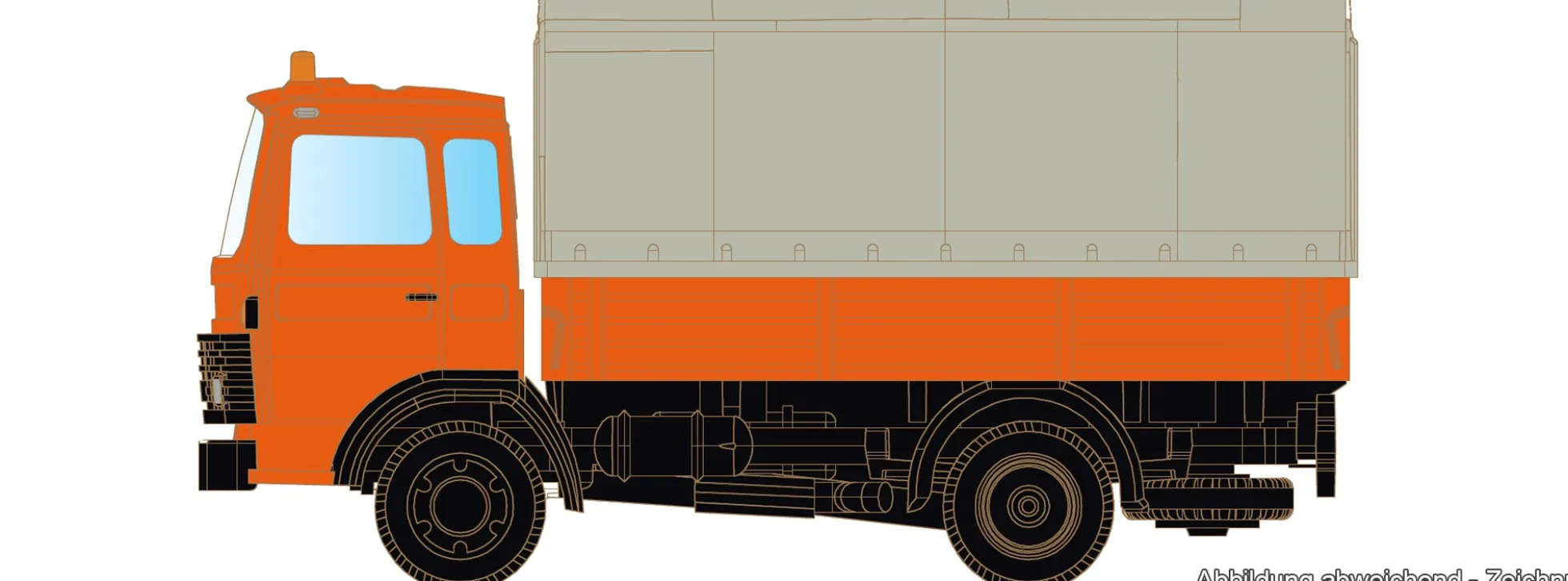 LEMKE LC4806 Magirus MK 130M8 Pritsche - Komunal | LKW-Modell 1:160
