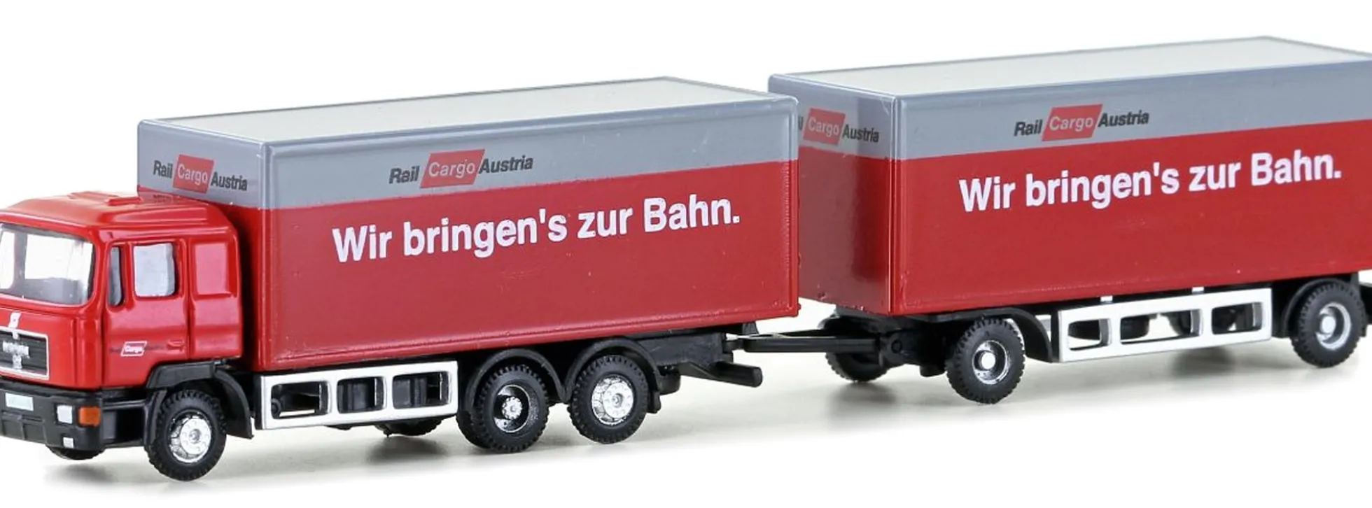 LEMKE LC4608 MAN F90 3-achs Koffer-Hängerzug RCA | LKW-Modell 1:160