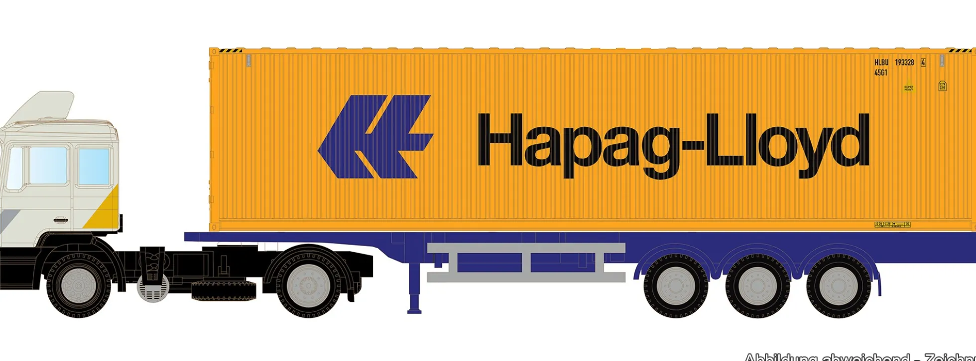 LEMKE LC4068 MAN F90 Container-Sattelzug Hapag-Lloyd | LKW-Modell 1:160