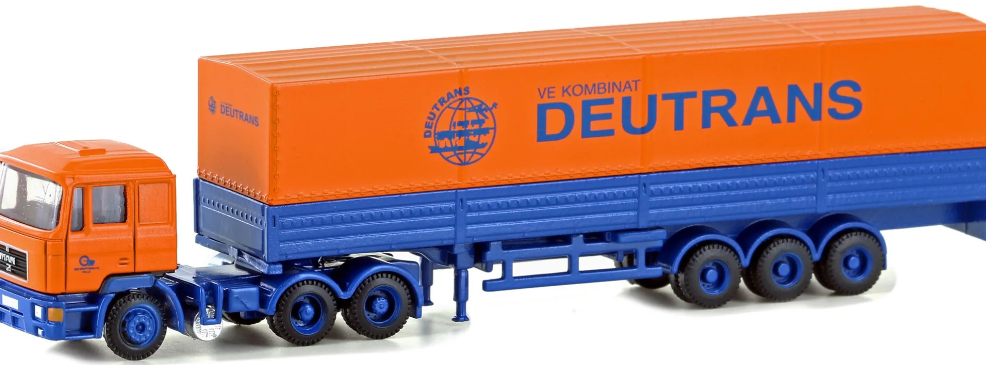 LEMKE LC4072 MAN F90 Planen-Sattelzug Deutrans | LKW-Modell 1:160