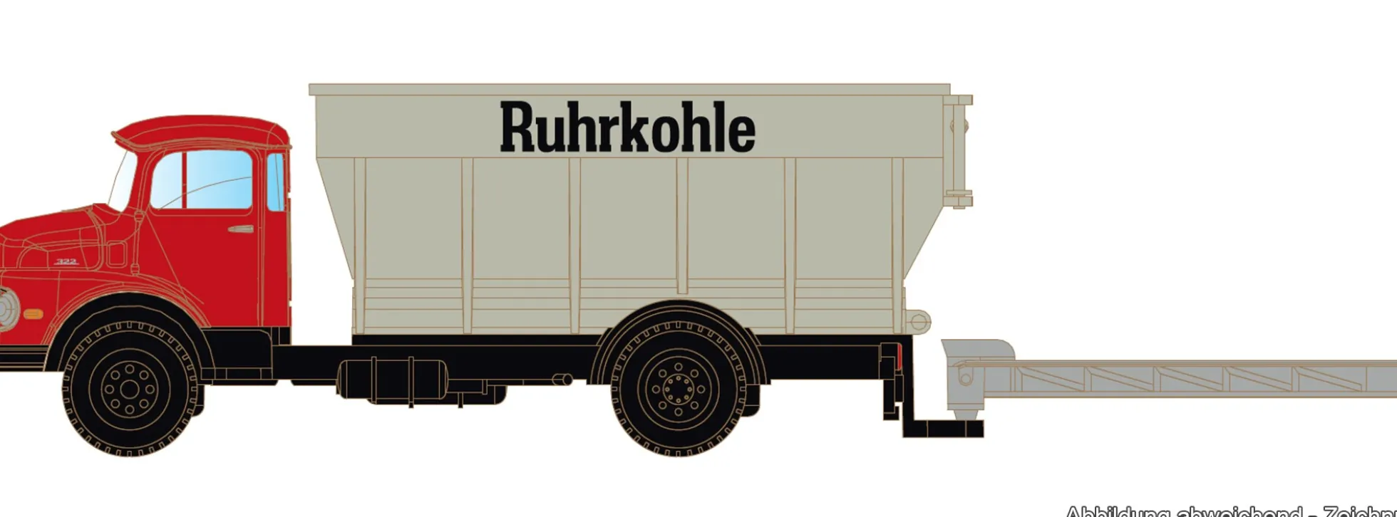 LEMKE LC3550 MB L322 Kohlenkuli - Ruhrkohle | LKW-Modell 1:160