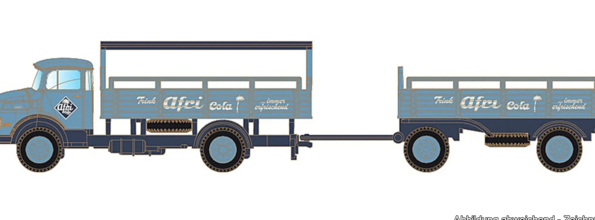 LEMKE LC3481 Mercedes-Benz L322 HZ Getränkepritsche Afri Cola | LKW-Modell 1:160