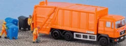 LEMKE LC97001 MiNiScene Müllabfuhr mit Figuren - kommunal | LKW-Modell 1:160