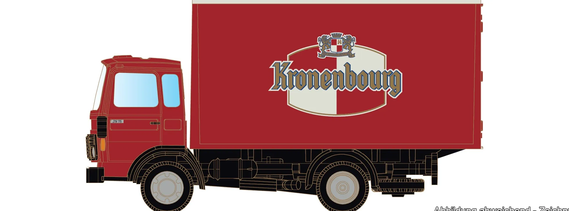 LEMKE LC4865 Renault JK75 Koffer - Kronenbourg | LKW-Modell 1:160