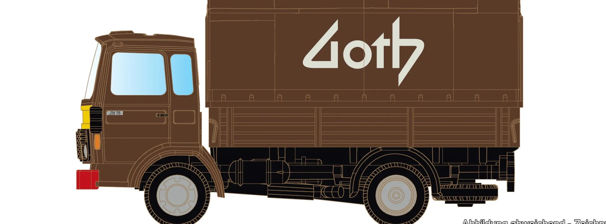 LEMKE LC4862 Renault JK75 Pritsche/Plane - GOTH | LKW-Modell 1:160