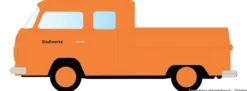 LEMKE LC3961 VW T2 DoKa Stadtwerke | Modellauto 1:160