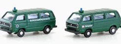 LEMKE LC4353 VW T3 2er Set Bus BGS + Bahnpolizei | Blaulichtmodelle 1:160
